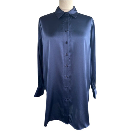 Charlotte Sparre Navy Boyfriend Shirt