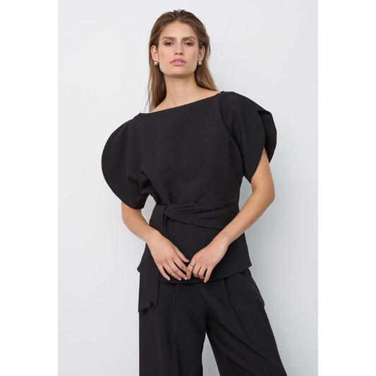 Co´coture Sort Acile Pleat Bluse