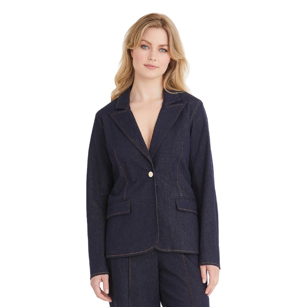 Rue De Femme Blue Denim Kasumi Denim Blazer