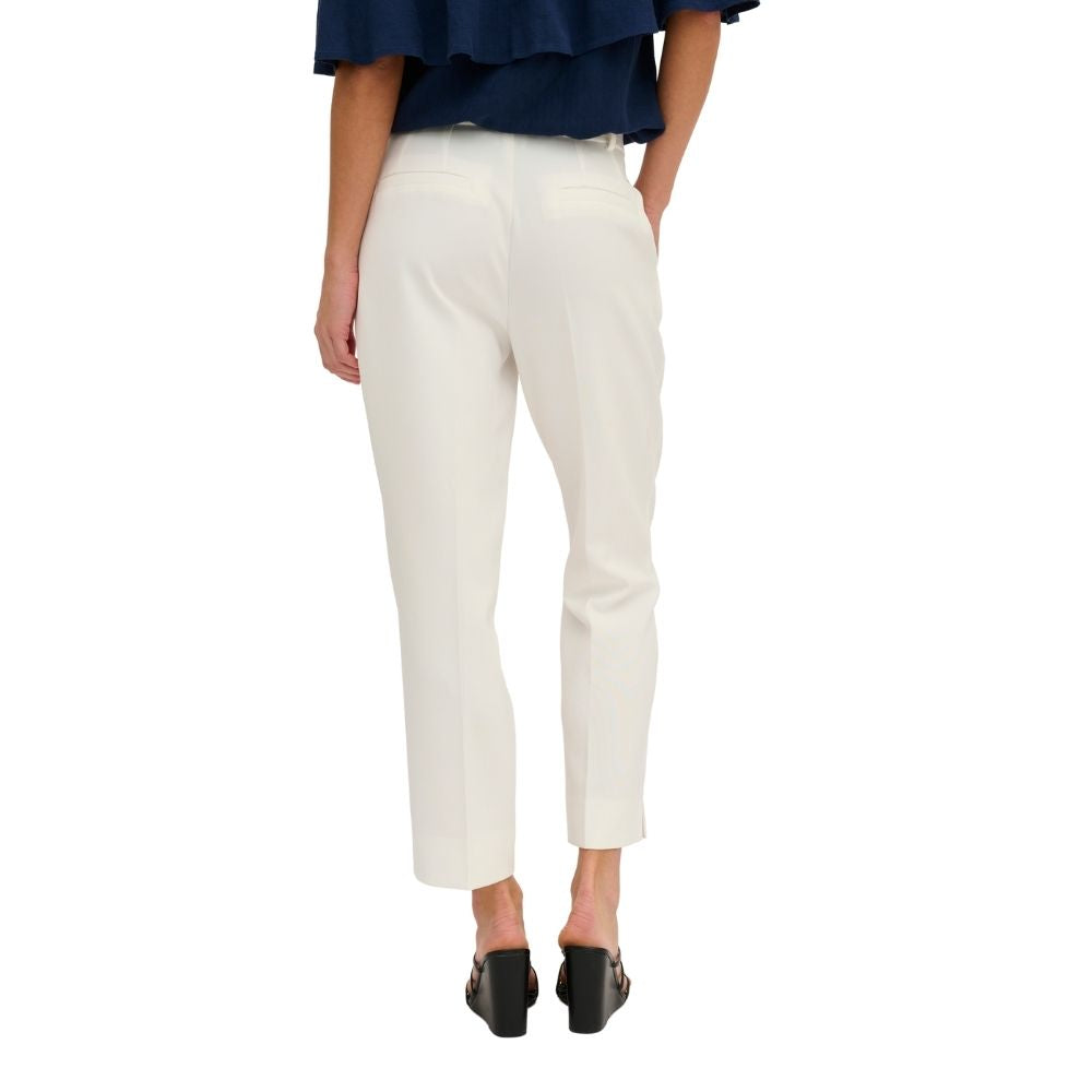 My Essential Wardrobe Snow White Yola Straight Slit Pant