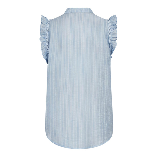 Co'Couture Lyseblå Reggie Frill Top