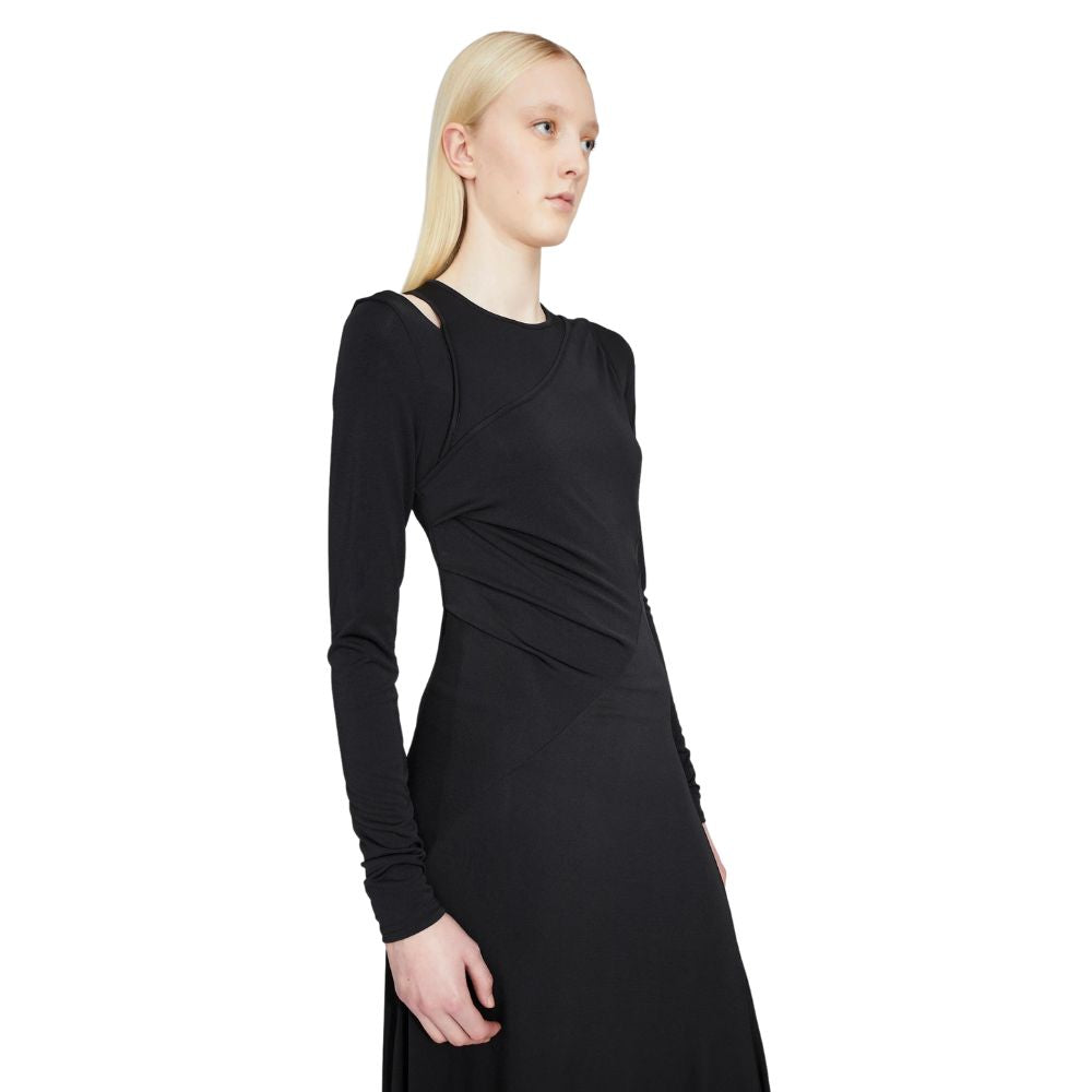 Wood Wood Black Erica Wrap Dress