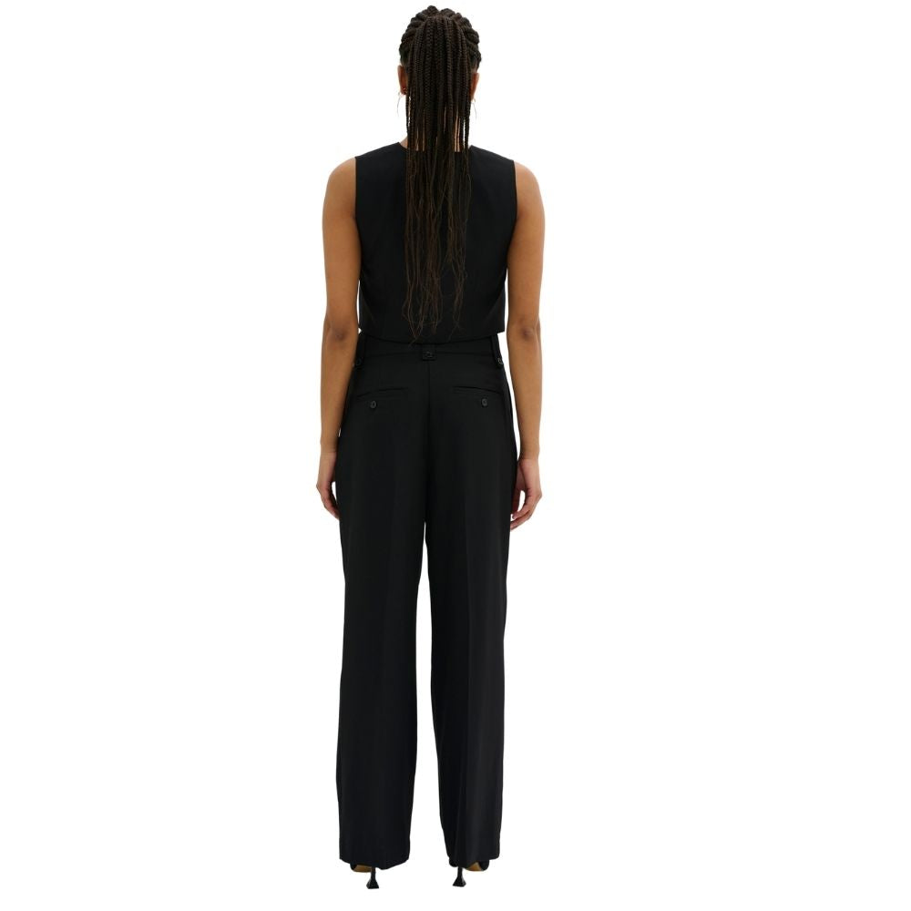 My Essential Wardrobe Black Disa High Wide Pant