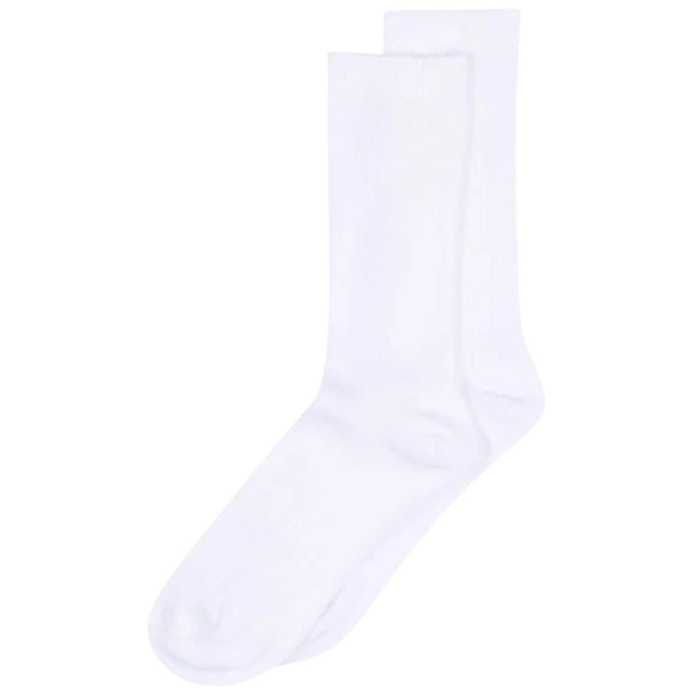 MP Hvid Fine Cotton Rib Strømper