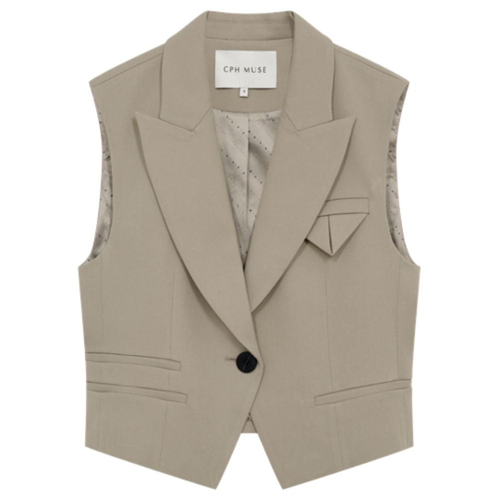 Copenhagen Muse Khaki Tailor Waistcoat
