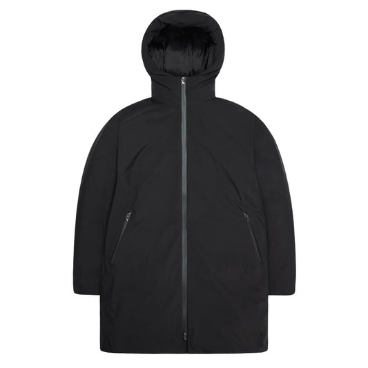 RAINS Black Sarna Long Puffer Jacket