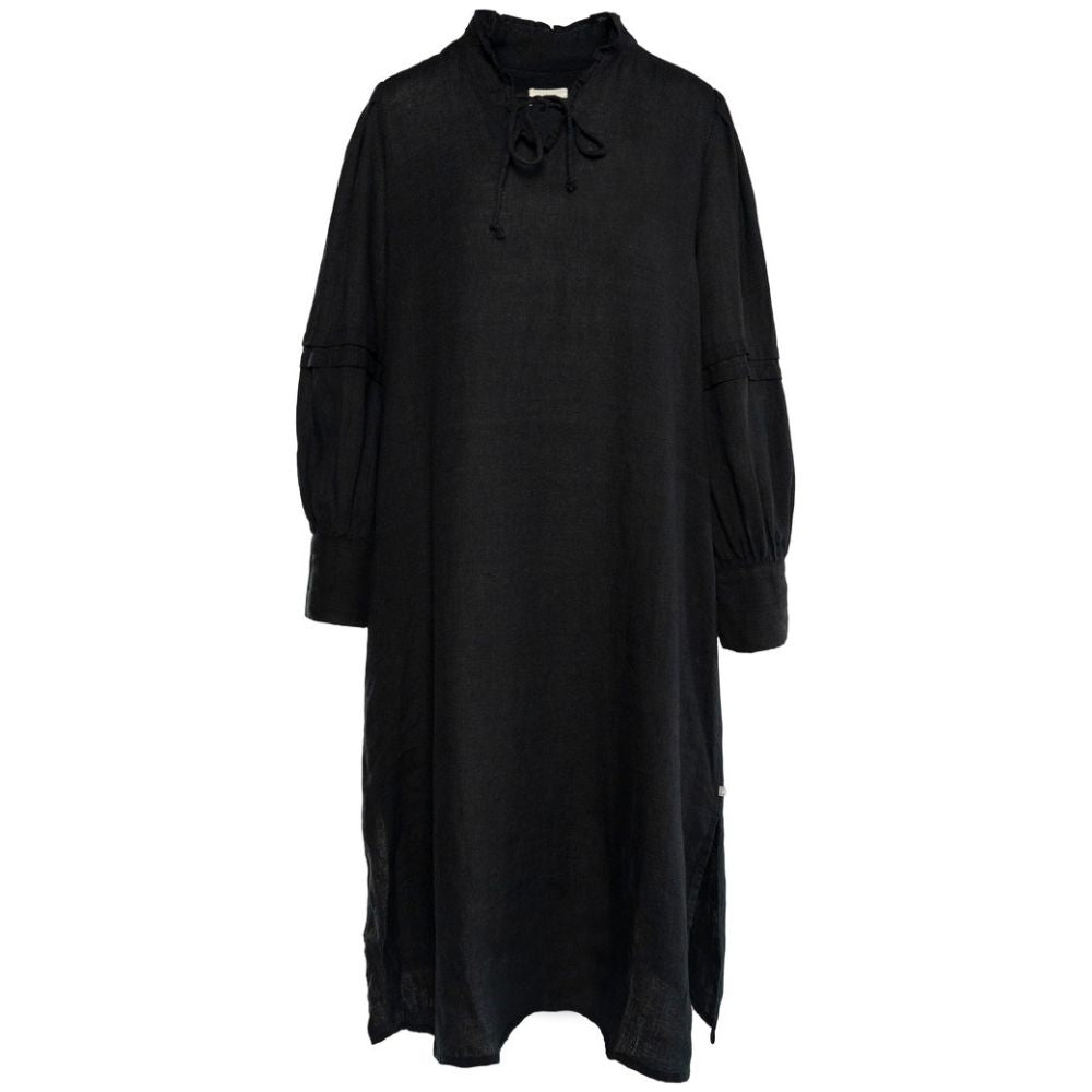 Hést Black Sari Linen Dress