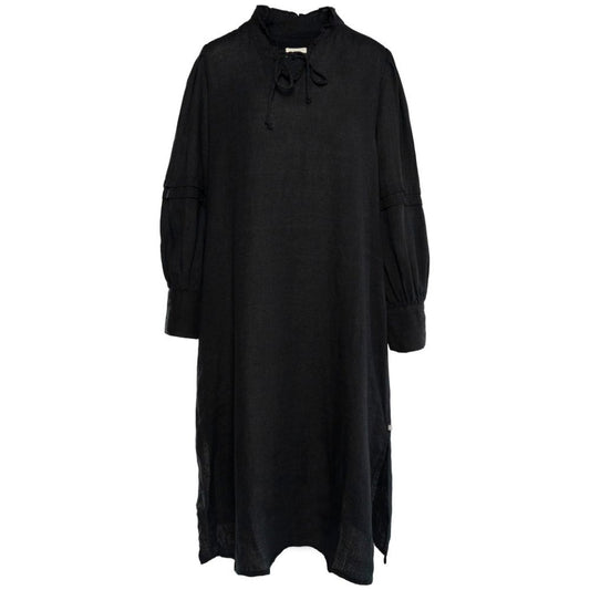 Hést Black Sari Linen Dress