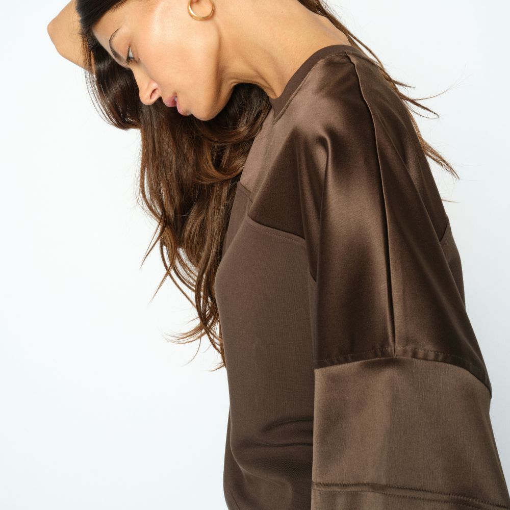 Mos Mosh Brun Lela Satin Sweatshirt