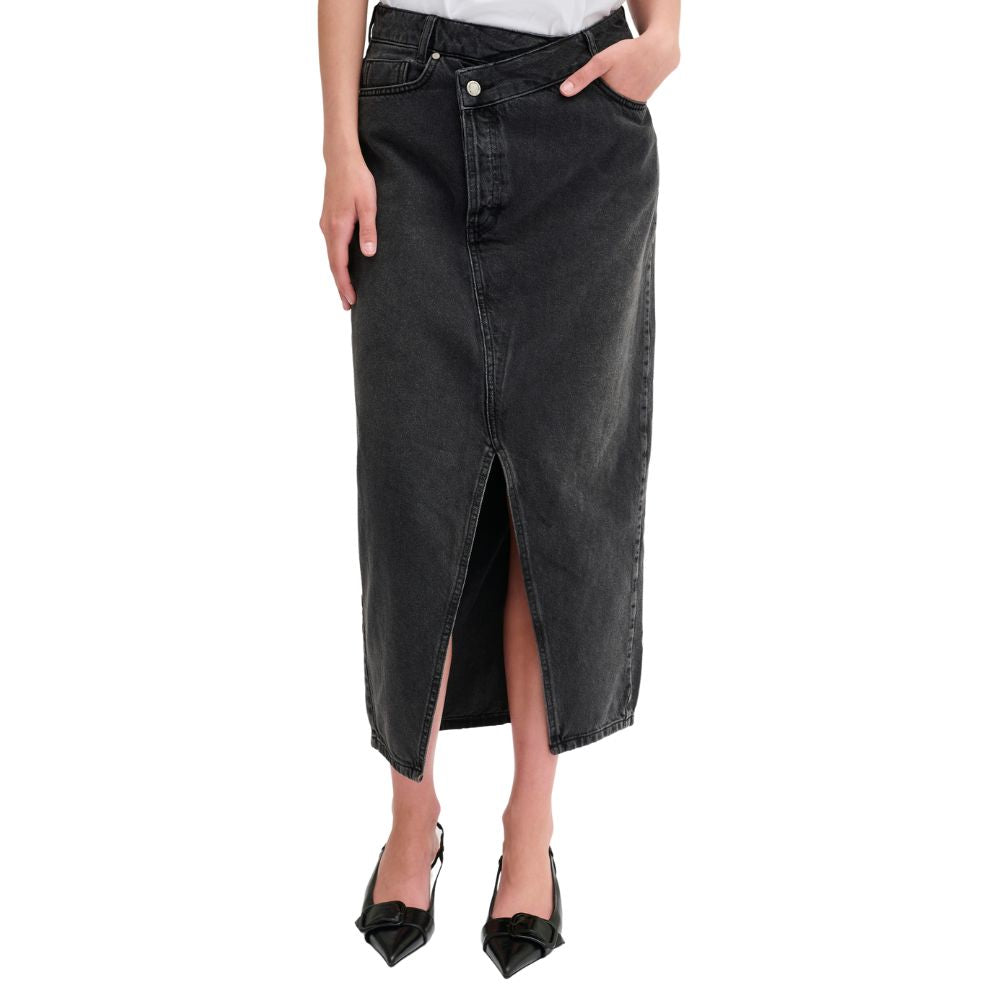 My Essential Wardrobe Black Wash Louis Wrap 123 Skirt