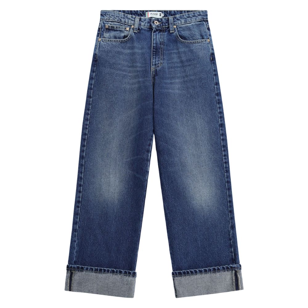Please Blå Wide Jeans