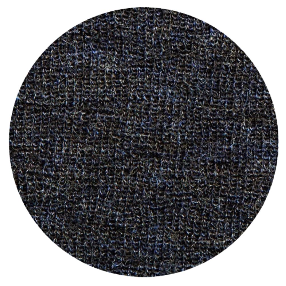 By Basics Blue Melange Shawl W Curling