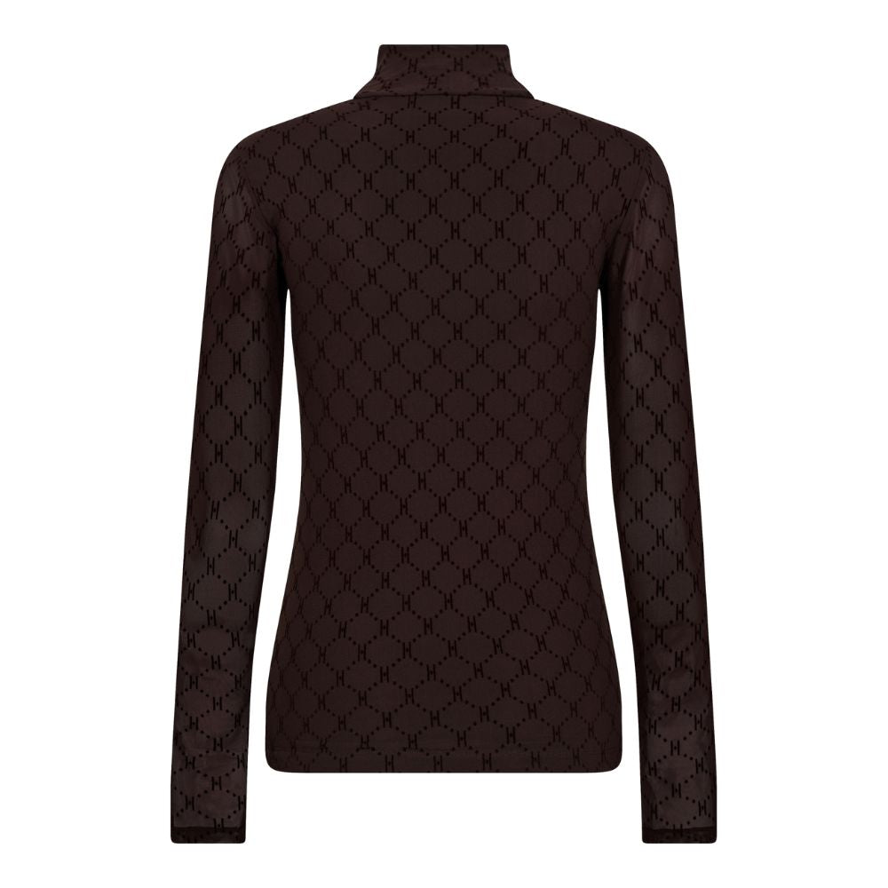 Hype The Detail Brown Mesh High Neck