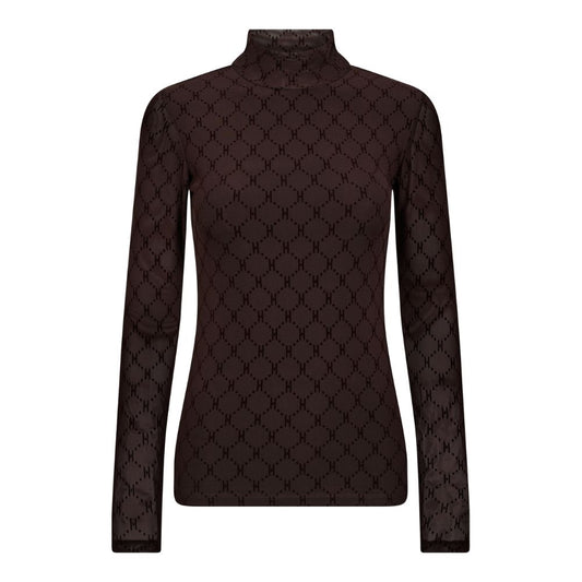 Hype The Detail Brown Mesh High Neck
