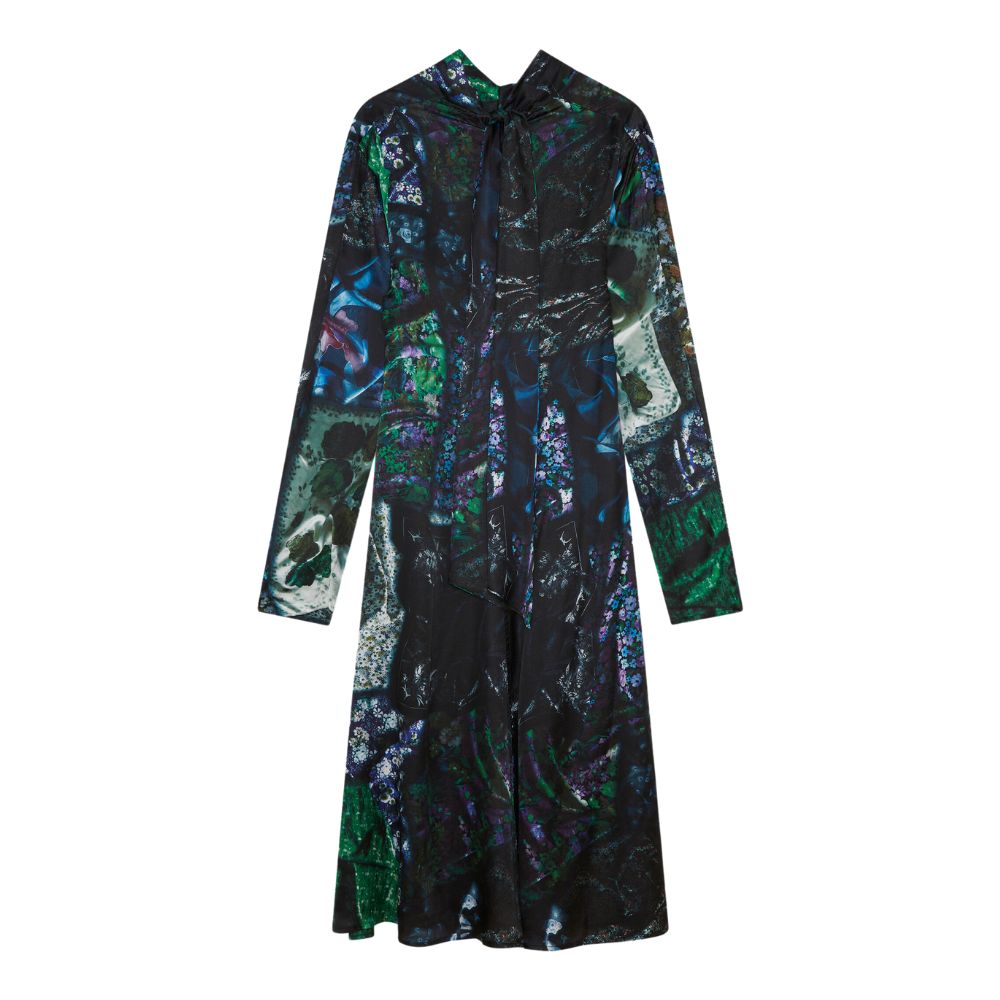 WOOD WOOD Midnight Flower Ambra Print Dress