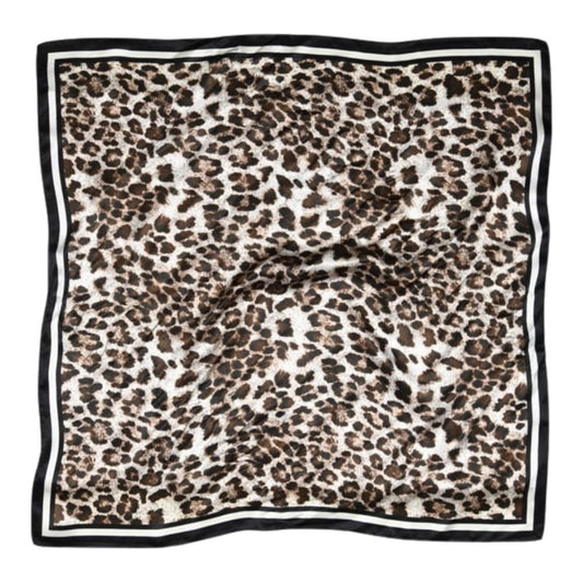 MP Danmark Brown Leo Silk Scarf
