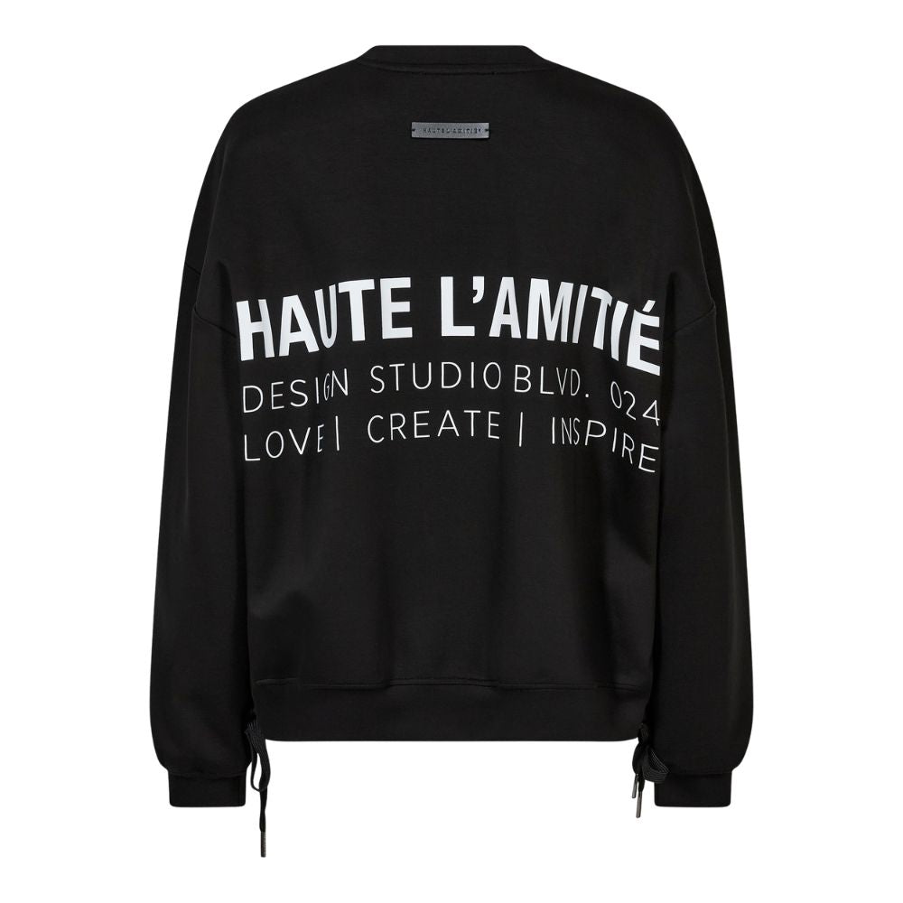 L'AMITIÉ Black New Studio Tie Sweat