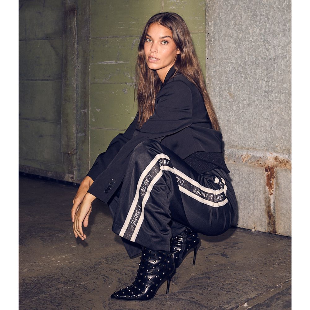 L'amitié Sort Baggy lurex logo pant