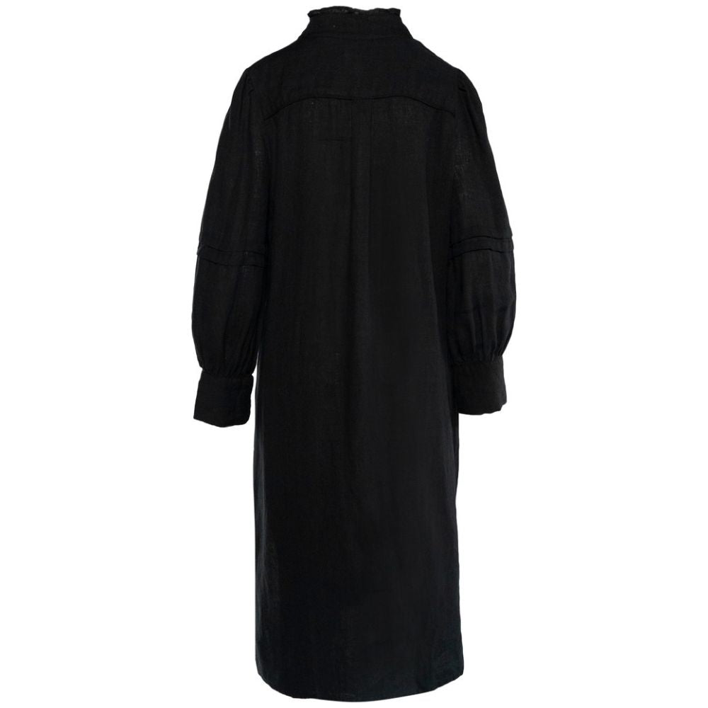 Hést Black Sari Linen Dress