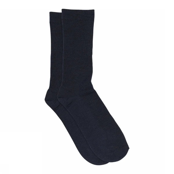 MP Navy Fine Wool Rib Socks