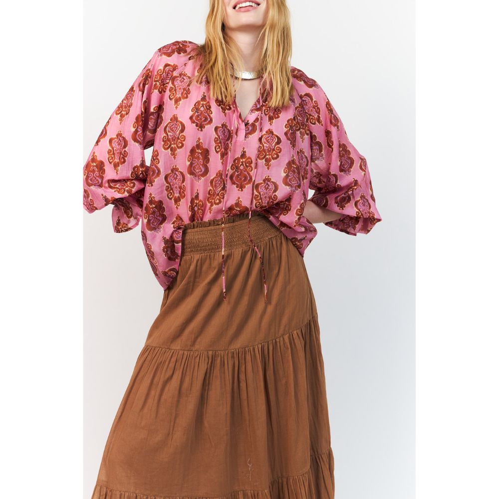 Lollys Laundry Camel Diamond Maxi Skirt