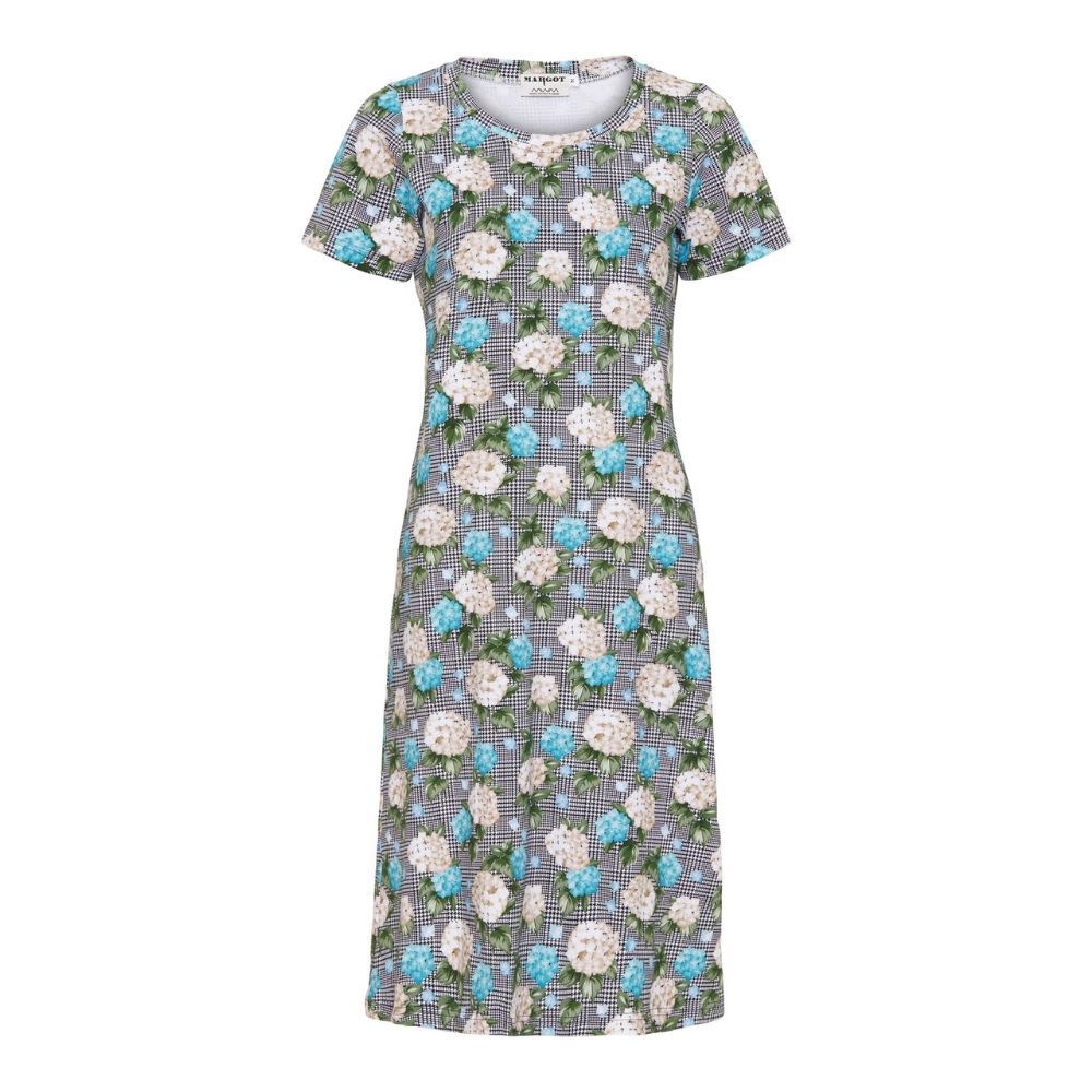 Margot Houndstooth Hortensia Teedress