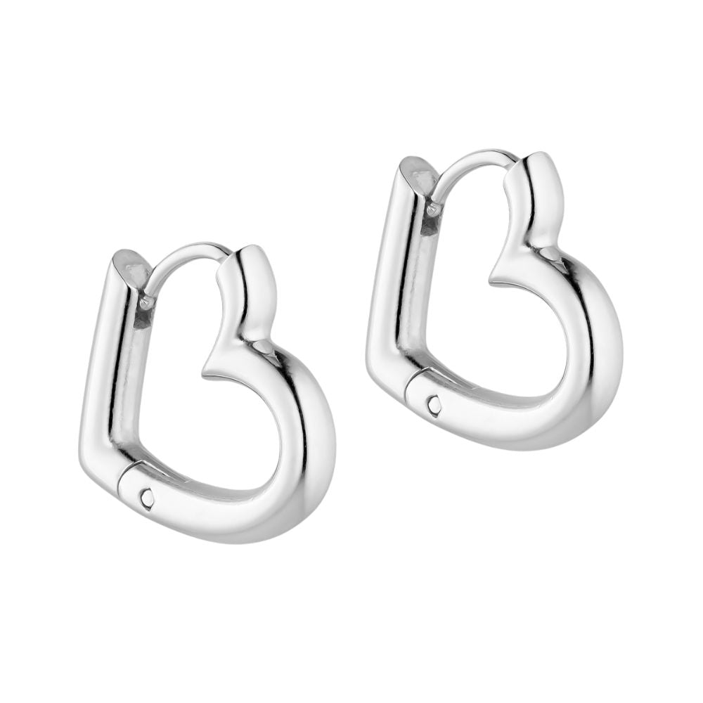 Marea Sølv Heart Earrings