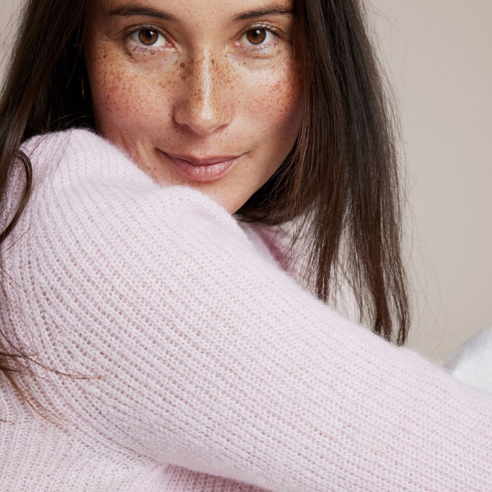 Sibin Linnebjerg Lyserød Selena Strik