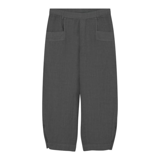By Basics Brun Hør Barrel Pants