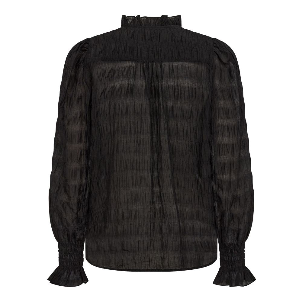 Co'Couture Black Structure Line Frill Shirt