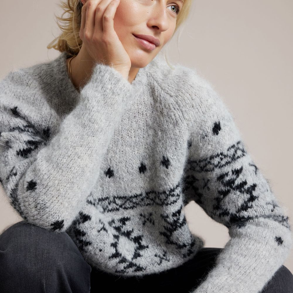 Sibin Linnebjerg Grå Emery Sweater