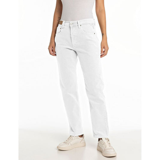 Replay White Maijke Straight Jeans