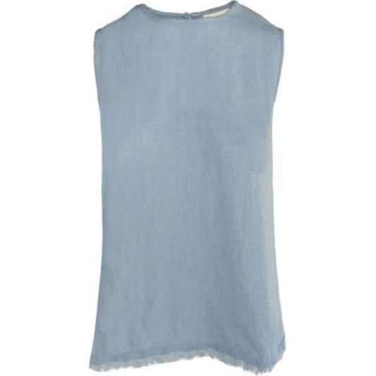 Hést Faded Denim Lila Linen Top