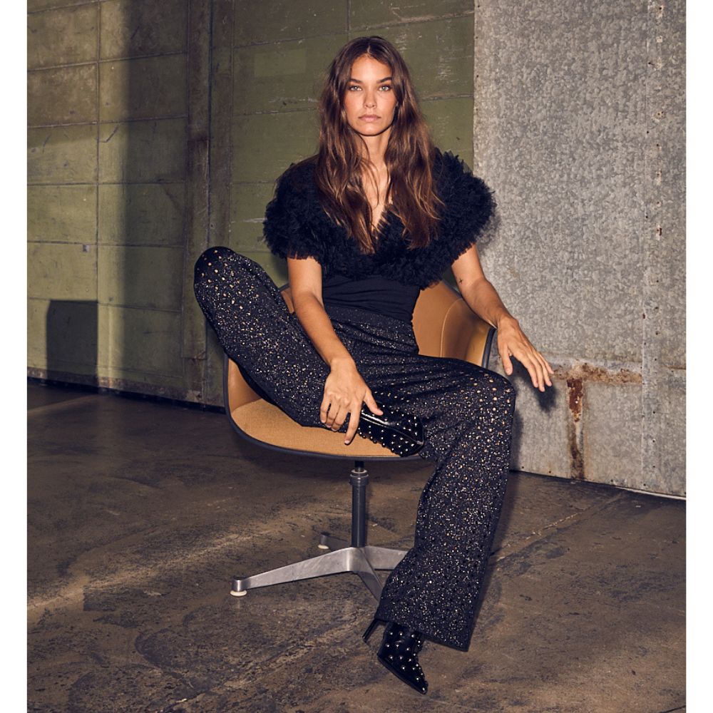 L'amitié Sort Hole Lurex Knit pant