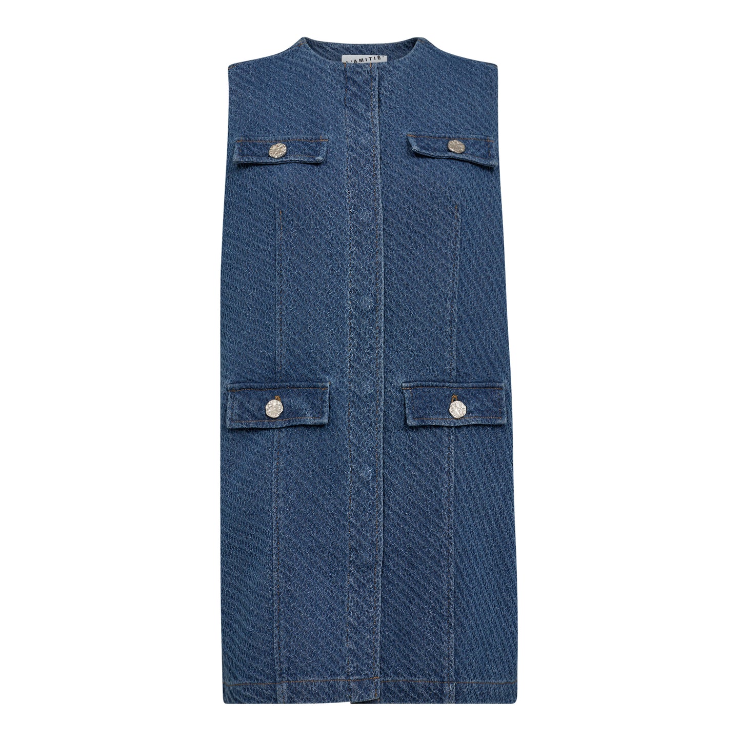 L´AMITIÈ Denim Blue Bulky Dress