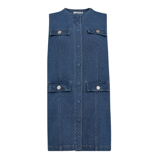 L´AMITIÈ Denim Blue Bulky Dress