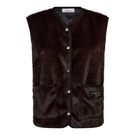 L'amitie Brun Fur Tech Vest