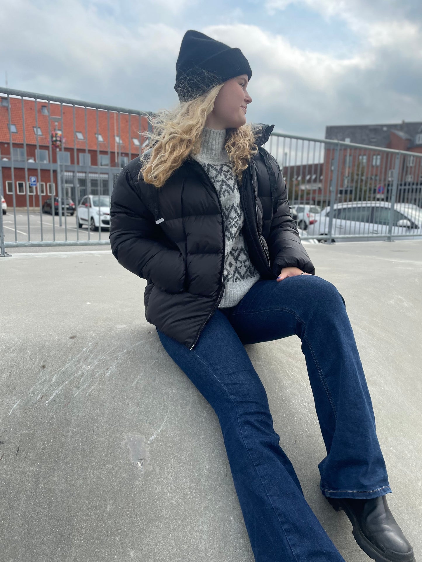 My Essential Wardrobe Dark Blue Dekota High Bootcut Jeans