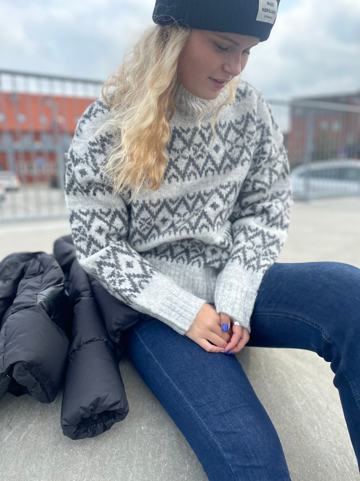 Lollys Laundry Light Grey Mille Knit
