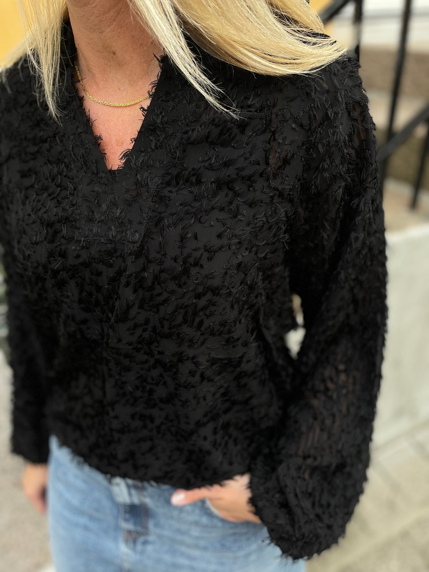 Rue De Femme Black Clover Blouse