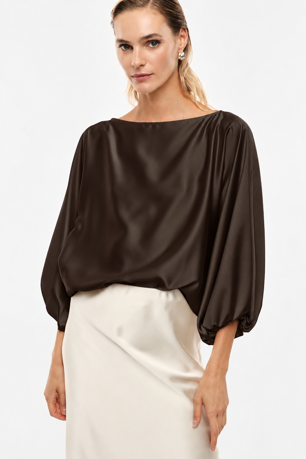 Imperial Dark Coffee Tam Blouse