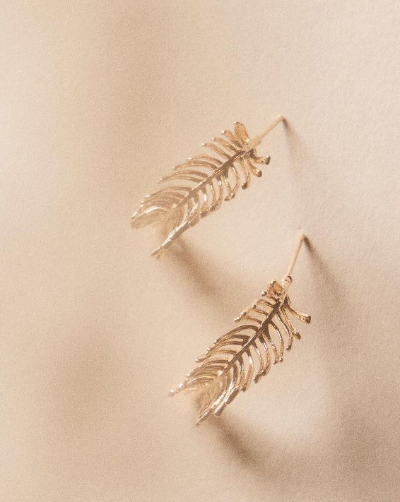Friihof Siig Art Deco Feather Earstick