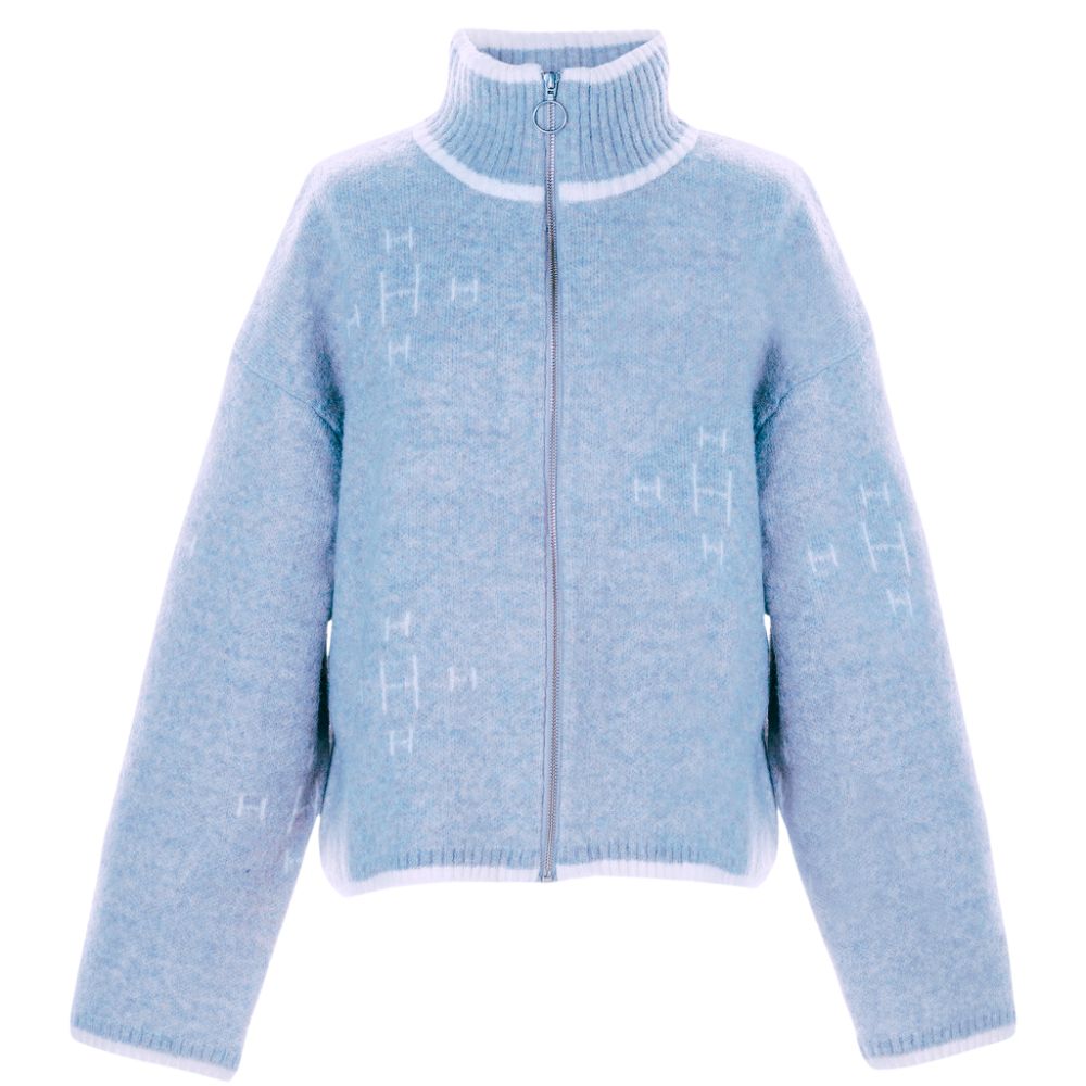 HÈST Faded Denim Iben Zip Cardigan
