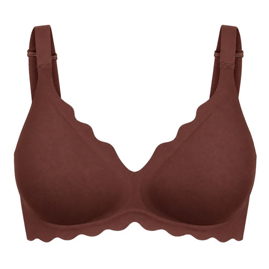 FEMIFEMME Velvet Chocolate Soft Scallop Bra
