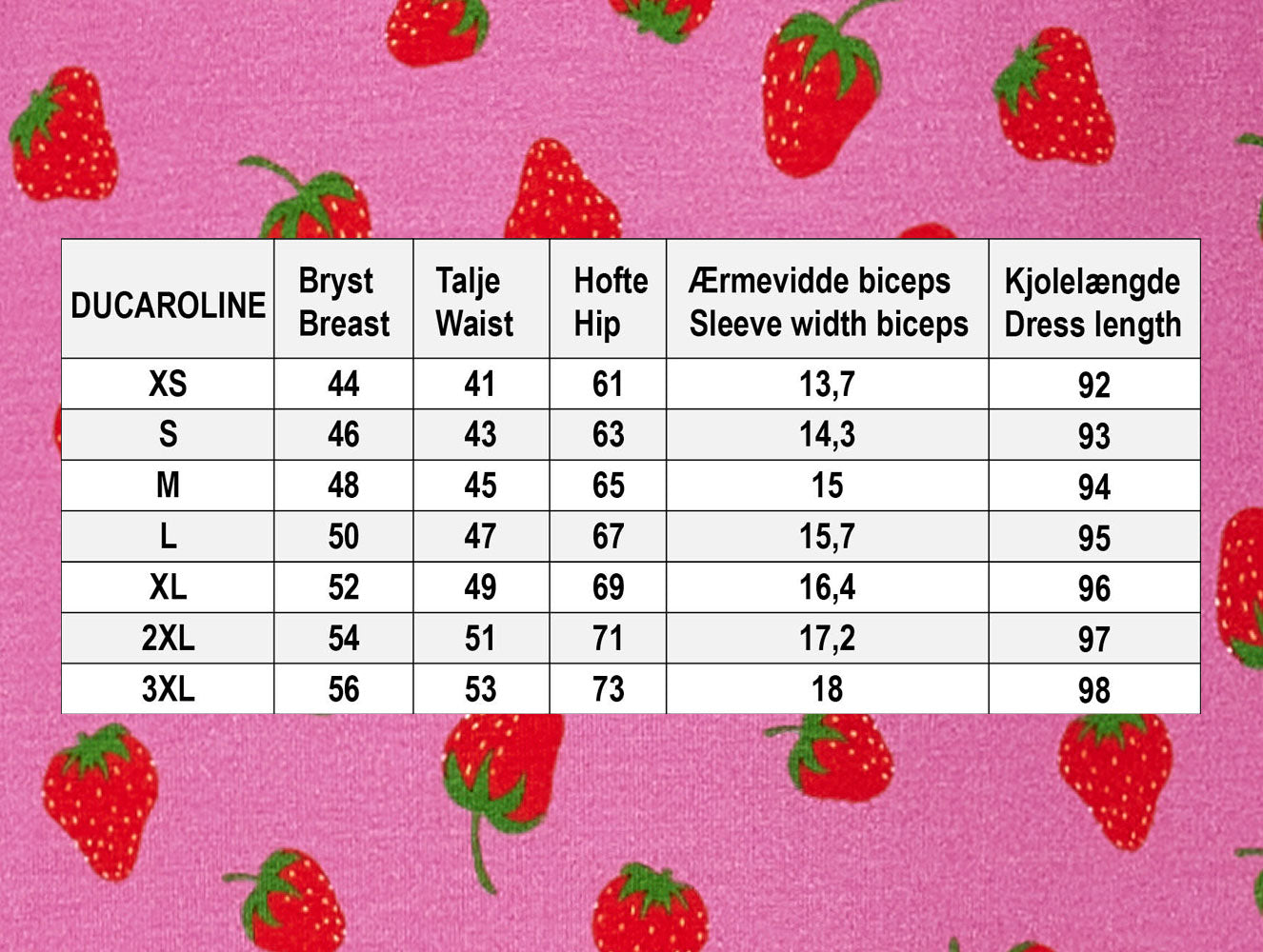 Du Milde Caroline Pink Berry Love Kjole