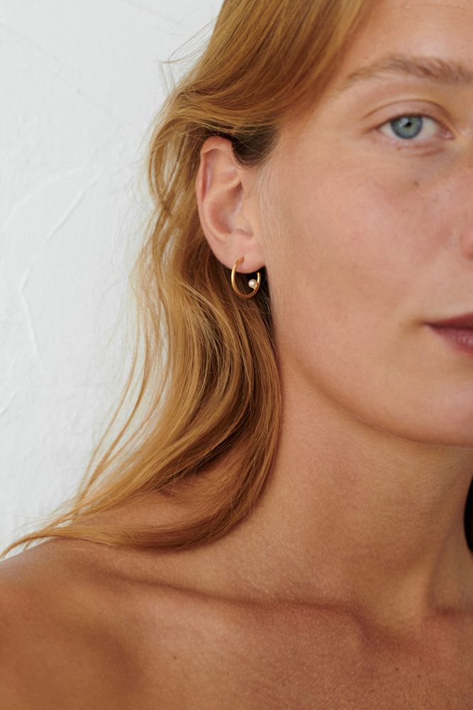 Pernille Corydon Pearl Globe Hoops