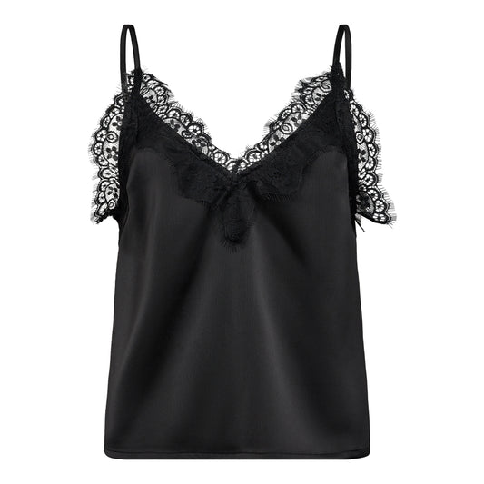 Co´couture Black Denise Lace Mix Top