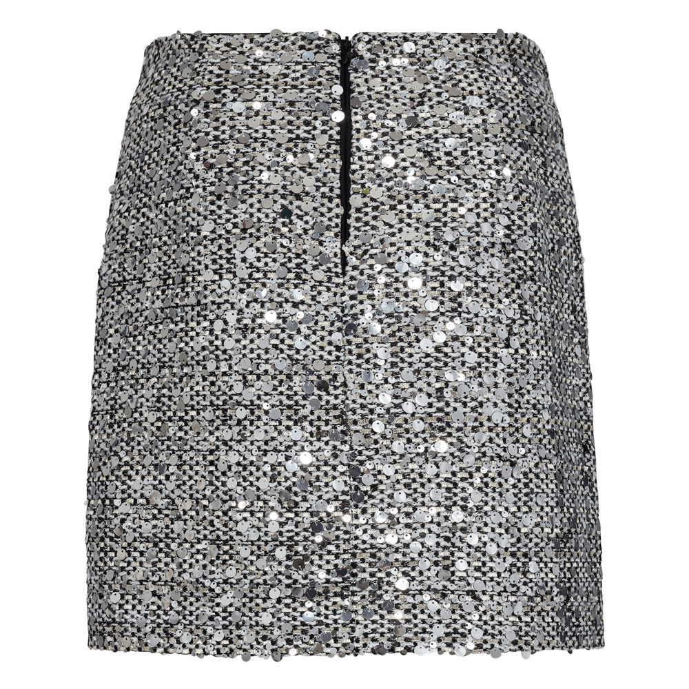 Co´Couture WhiteBlack Sequin Mini Skirt