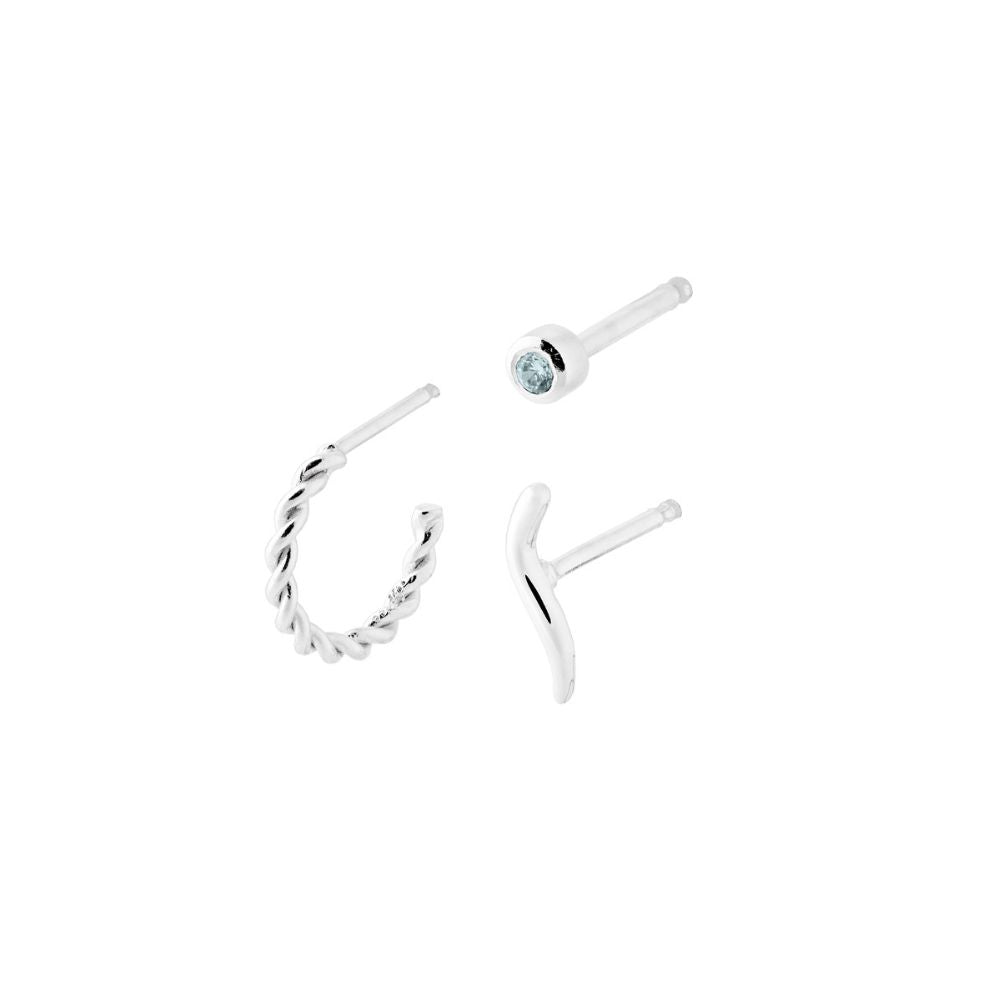 Pernille Corydon Silver Ocean Flow Earring Box