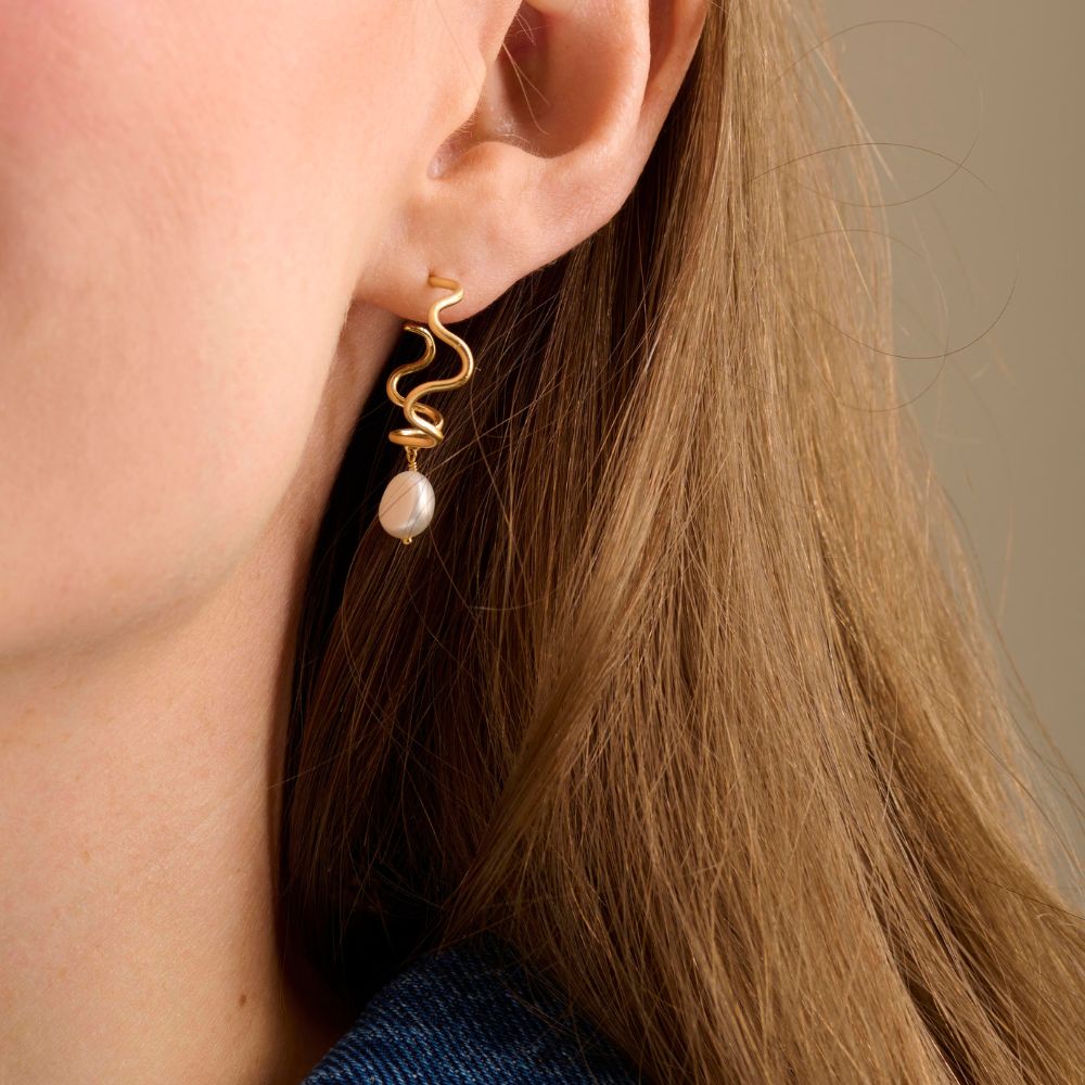 Pernille Corydon Gold Small Bay Earrings